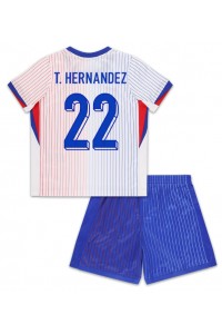 Fotbalové Dres Francie Theo Hernandez #22 Dětské Venkovní Oblečení ME 2024 Krátký Rukáv (+ trenýrky)